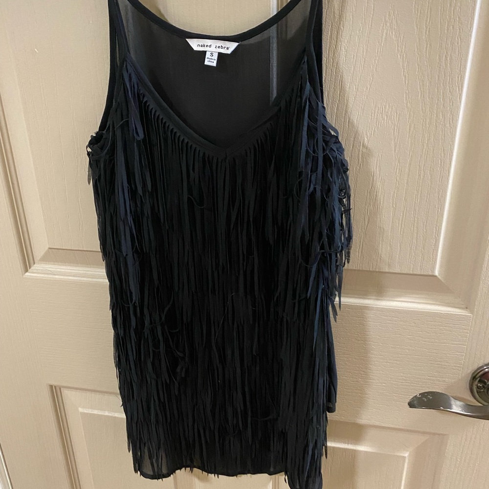 Beautiful black fringe tank